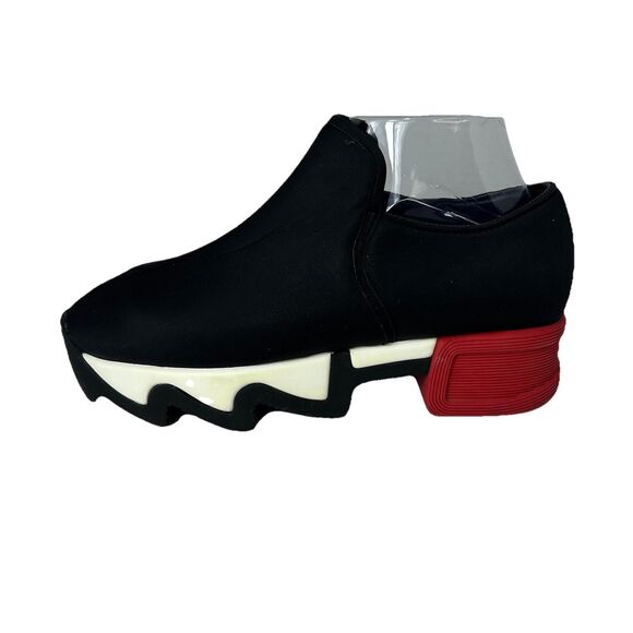 IRi NYC Wes I Black Red Neoprene Wavy Heel Futuristic Sneaker SZ 8 - Picture 3 of 13
